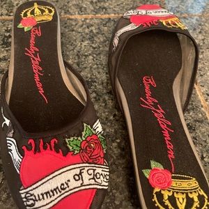 Beverly Feldman embroidered flats.  Never worn